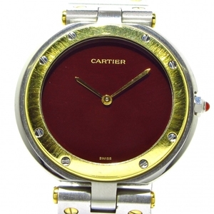 Cartier(カルティエ) 腕時計 サントス ヴァンドーム ラウンド メンズ SS×K18YG ボルドー