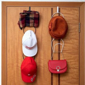 帽子用ハンガー ジョイント式 長さ調節可能 収納 スカーフ 小物 雑貨 ネクタイ ストール 引っ掛ける ドア用フック A字フック 白