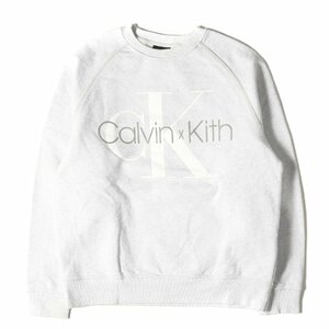 KITH NYC キス ニューヨークシティー スウェット サイズ:M 20AW Calvin Klein コラボロゴ スウェットシャツ Crewneck ライトヘザーグレー