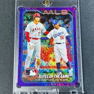 最新 799枚限定 2024 Topps Series 1 大谷翔平 ムーキーベッツ No.138 パープルフォイルパラレルカード Purple Foil シリーズ1 