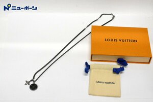 1T97★Louis Vuitton ルイ・ヴィトン M00679 モノグラム メダル ネックレス★USED★＜ニューポーン＞