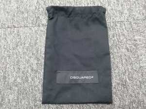 ディースクエアード2 DSQUARED2 小物保存袋 ミニポーチ 内袋 布袋 巾着袋 付属品 13ｘ19.5cm 布製 ブラック