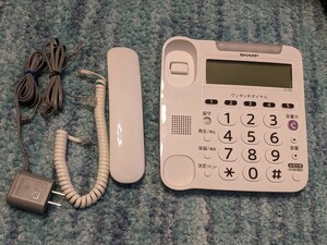 0602u0922　シャープ 電話機 コードレス 迷惑電話対策機能付き 大きなボタン 聞きやすい大音量 ホワイト JD-V38CL　※同梱不可
