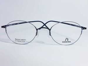 48/21 145（62800円）　RODENSTOCK ローデンストック　R7052 H メガネフレーム　メンズ　レディース　眼鏡 ブラック×シルバー 日本製　　