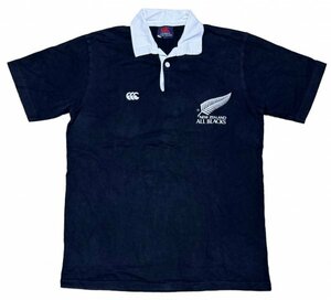 良品 日本製 Canterbury カンタベリー ALL BLACKS オールブラックス 半袖 ラガー シャツ / ラグビー ウエア