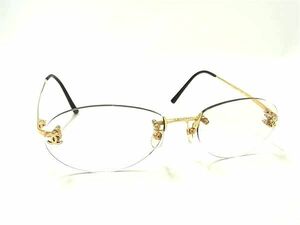 1円 CHANEL シャネル ココマーク フレームレス サングラス メガネ 眼鏡 レディース メンズ ゴールド系×ブラック系 FA6322