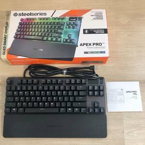 SteelSeries Apex Pro TKL USB 64734 メカニカルゲーミングキーボード 世界で最も速い機械スイッチ-有機ELのスマートな表示 