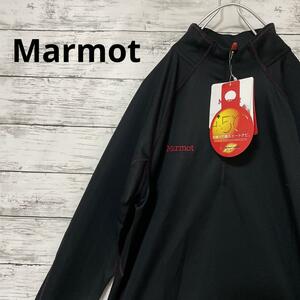 新品 Marmot HEAT NAVI L/S Zip タグ付き 黒 ロゴ 刺繍