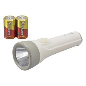 LED懐中ライト 単1形乾電池×2本付き 110ルーメン｜LHP-1211C7 08-0924 オーム電機