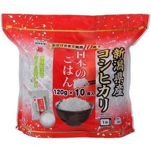 越後製菓　日本のご飯　新潟県産こしひかり　120g×10　複数可