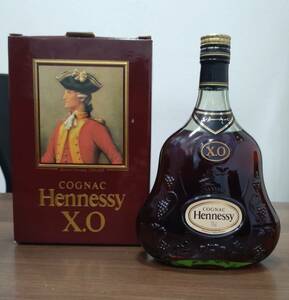 1円～ 未開栓 Hennessy ヘネシー XO 金キャップ グリーンボトル 700ml 40% 箱付 ブランデー コニャック 古酒 オールド ボトル 70～80年代