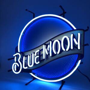 US製 BLUE MOON ブルームーン ネオンライト ネオン看板 ビール ヴィンテージ アメリカン雑貨 店舗 業務用 幅50×高さ46×奥行16