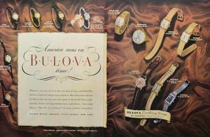 稀少・時計広告！1946年ブローバ 時計広告/Bulova Watches/W