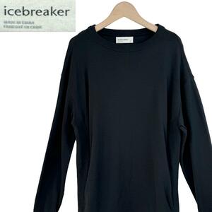 サイズS★ICEBREAKER★リアルフリース ロングスリーブ クルーネック 長袖Tシャツ アイスブレーカー メリノウール アウトドア T2603古着公園