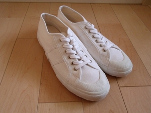 新品 MADE IN ROMANIA CANVAS SHOES ルーマニア製 44 white 白