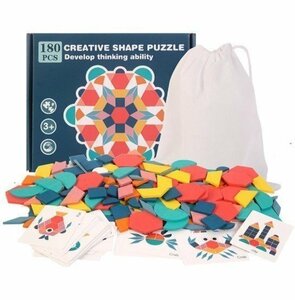 cjx134★モンテッソーリ 子供 木製 3D ジグソーパズル ボード 赤ちゃん 教育 学習 おもちゃ 幾何学的 形状 パズル　おも