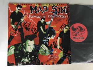 【サイン入り】Mad Sin / Survival Of The Sickest! LP ドイツオリジナル盤 WARNER PRISON045-1 02年8thアルバム,スリーブあり,重量盤