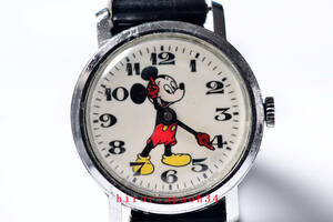 即決　ミッキーマウス 　手巻腕時計　ＳＷＩＳＳ　 ＯＨ済み　ディズニー