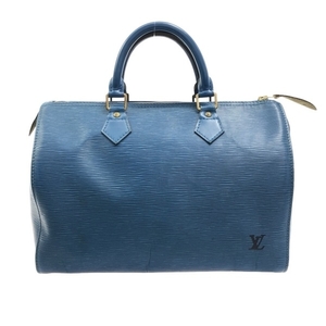 ルイヴィトン LOUIS VUITTON ハンドバッグ M43005 スピーディ30 レザー（LVロゴの刻印入り） トレドブルー VI0964 バッグ エピ