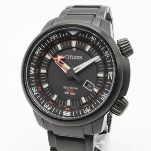 希少 【CITIZEN シチズン】 PROMASTER プロマスター B877-R005618 エコドライブ GMT メンズ 腕時計 ソーラー ブラック文字盤