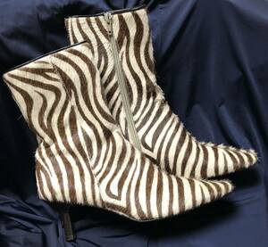 JUNKO SHIMADA zebraレザーブーツ イギリス表記サイズ４　約22.５～23cm