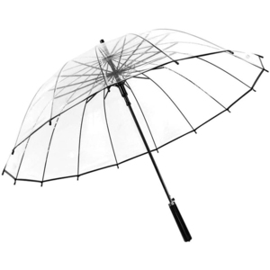 傘 長傘 雨傘 透明傘 16本骨 ビジネス用 ワンタッチ自動開け 大きい傘 メンズ用 大判紳士傘 軽い 耐風 丈夫 撥水加工 強風 梅雨対策