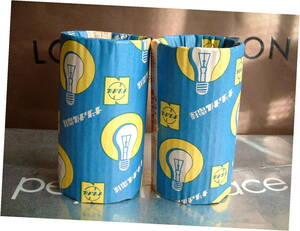 ナショナル　電球　100W　2個 青◆ 昭和 レトロ　廃盤　パッケージ デザイン 良いです　未使用　デッドストック　JUNK　1960　1970年代