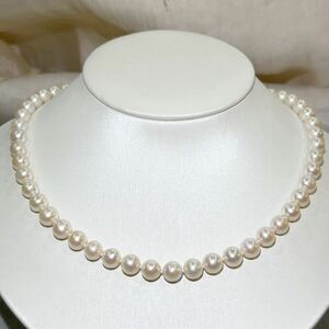 アコヤ本真珠ネックレス8mm 天然パールネックレス41cm necklace Pearl SILVER アコヤパールネックレス アコヤ真珠 