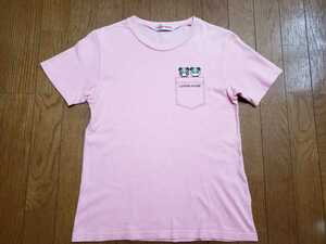 USED LOVERS HOUSE 半袖Tシャツ M(150) ピンク ポケット柄 ヴィンテージ 古着 ラヴァーズハウス SUPER LOVERS スーパーラヴァーズ