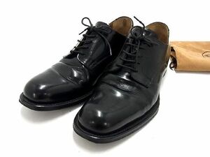 1円 HERMES エルメス レザー ビジネスシューズ 表記サイズ40 (約25.0cm) 靴 シューズ メンズ ブラック系 AV3847