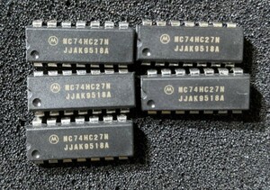IC Motorola MC74HC27N 5個セット