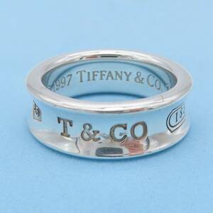 【送料無料】 美品 Tiffany&Co. ヴィンテージ ティファニー ナロー シルバー リング 12.5号 指輪 SV925 1837 メンズ レディース HA55