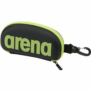 arena(アリーナ) スイミングゴーグル用ケース ブラック×イエロー フリーサイズ カラビナ付き ARN-6442