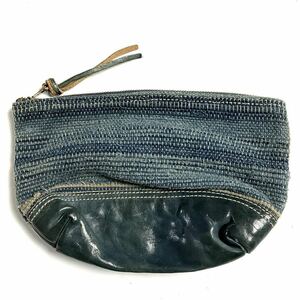 【極美品】RRL INDIGO SASHIKO LEATHER PORCH