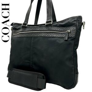 COACH コーチ　s66　ナイロン　F70595　ビジネスバッグ　2way 黒