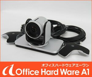 Polycom テレビ会議システム用 カメラ MPTZ-10 ポリコム マイク２台 【2021年製/ビデオ通話/中古/動作品】 #P0103