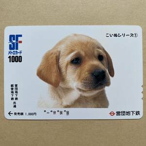 【使用済】 メトロカード 営団地下鉄 東京メトロ こいぬシリーズ① 犬