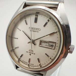 1円 稼働品 SEIKO セイコー 腕時計 アナログ 白文字盤 シルバー ステンレス