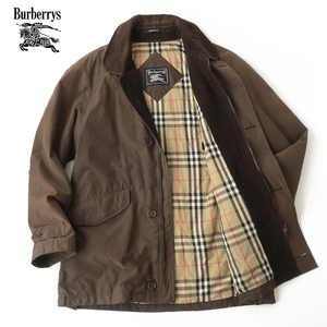 90s スペインビンテージ Burberrys ハーフブルゾン ブラウン×ノバチェック 52(XL)