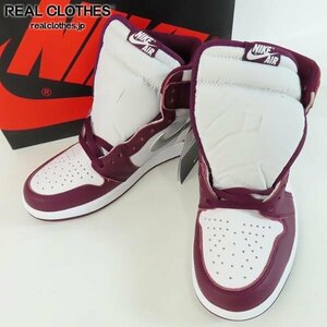 【未使用】NIKE/ナイキ AIR JORDAN 1 RETRO HIGH OG BORDEAUX/ボルドー 555088-611/28 /080