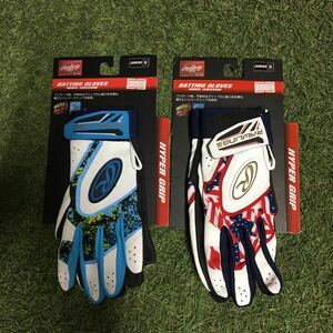 RK1305 Rawlings ローリングスEBG23S06-BLU-JM EBG23S06-USA-JM 両手用 M野球 ベースボール 2点まとめ 未使用 展示品 手袋