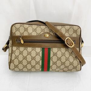 4SB102 GUCCI GG グッチ スプリームオールドオフィディア シェリーライン ショルダーバック ブランド 中古現状品 *劣化有り中粉が出る