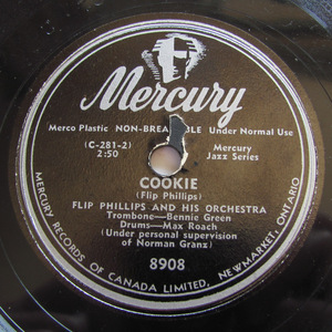 78rpmSP盤 Flip Phillips Mercury 8908 Cookie / This Can