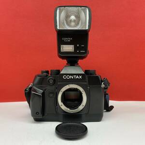 □ CONTAX AX フィルムカメラ 一眼レフカメラ ボディ TLA280 ストロボ シャッター、フラッシュOK コンタックス