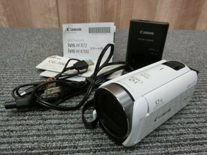 AY1325)CANON/ハイビジョンカメラ/iVIS HFR700/２０１６年製/ビデオカメラ/ホワイト/３０５ｇ