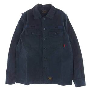 WTAPS ダブルタップス 142GWDT-SHM02 BUDS L/S SHIRTS ミリタリー シャツ ネイビー ダークグレー系【中古】