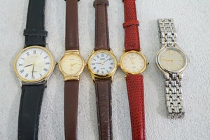 F728 CITIZEN/シチズン EXCEED/エクシード 腕時計 5点セット ブランド アクセサリー 大量 おまとめ まとめて まとめ売り クォーツ 不動品