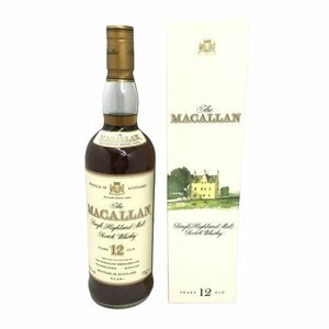 未開栓　The MACALLAN 12年 MATURED IN SHERRY WOOD マッカラン 12年 スコッチ ウイスキー 43％ 750ml シェリー樽 箱付 古酒 お酒 fe ABE