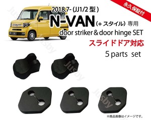 ホンダN-VAN(+スタイル)(JJ1/JJ2)専用 ノーマルドアストライカーカバー・ドアヒンジカバーセット ドレスアップパーツアクセサリー NVAN