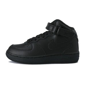 17cm●NIKE FORCE 1 MID (PS) 314196-004 Black　ナイキ フォース 1 ミッド 黒 AF1 AIRFORCE キッズ ベビー 1982年 リンクコーデ 